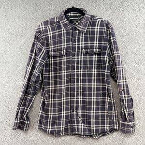 The Hundreds Flannel Shirt Plaid Mens Large Distressed